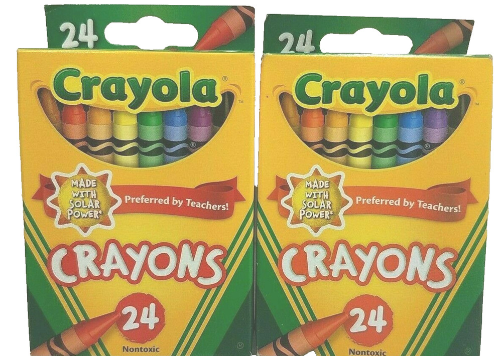 ×2) Crayola Crayons ~48 Total (24 per box)