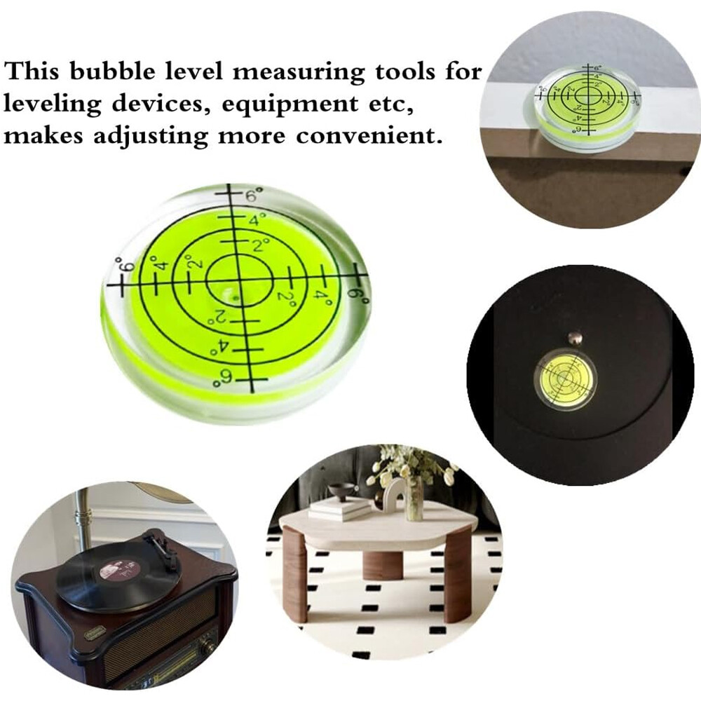 Lot Precision Circular Mini Spirit Level Set Meter Bubble Horizontal Ruler Tool