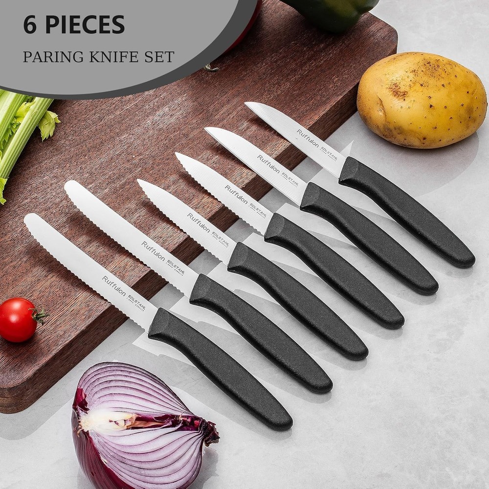 Super Sharp Compact Kitchen Knife Set - 6 High-Quality Fruit & Vegetable Knives
