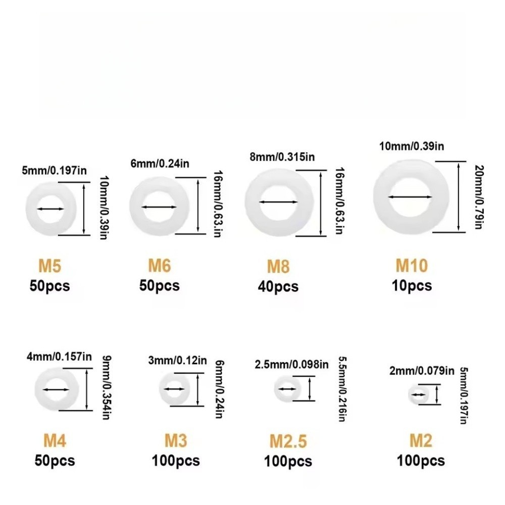 Nylon Flat Washers Spacer Seals Electronics Repair Insulating Performance