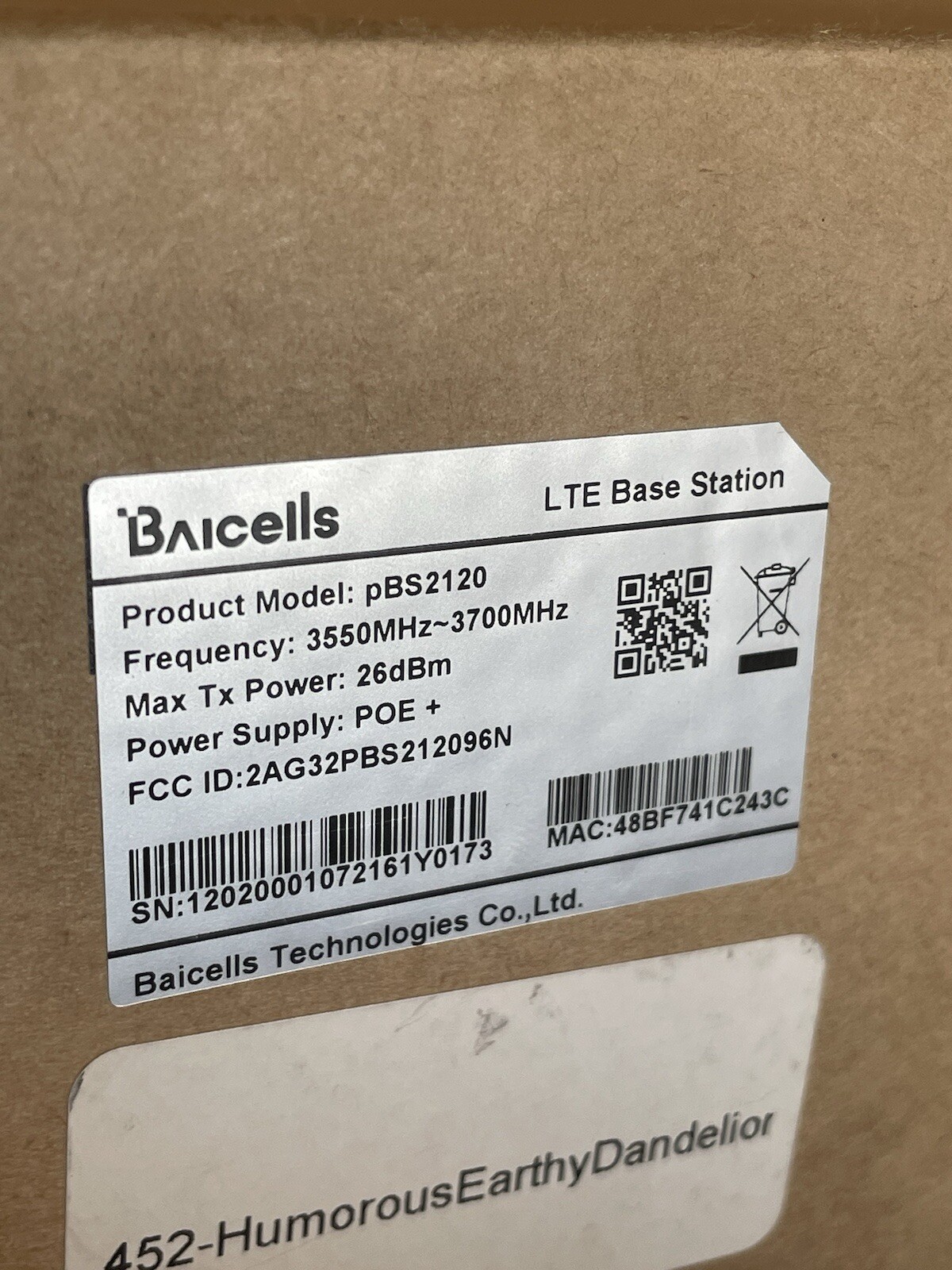 NEW Baicells Nova227 2x250mW LTE TDD Base Station pBS2120 eNodeB