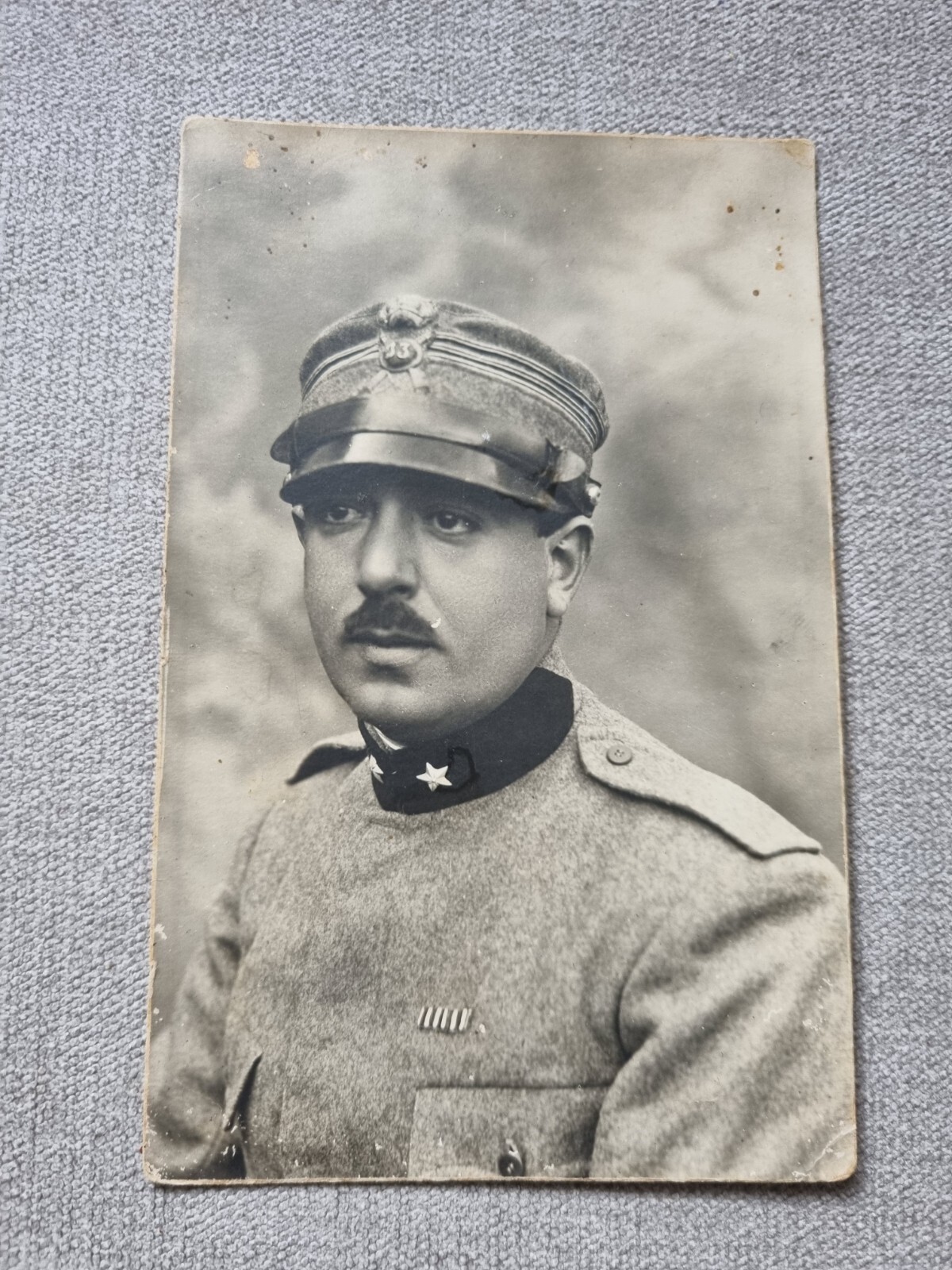 Original WW1 Era Photo Postcard Italian Army Infantry Solider  Portrait 1922