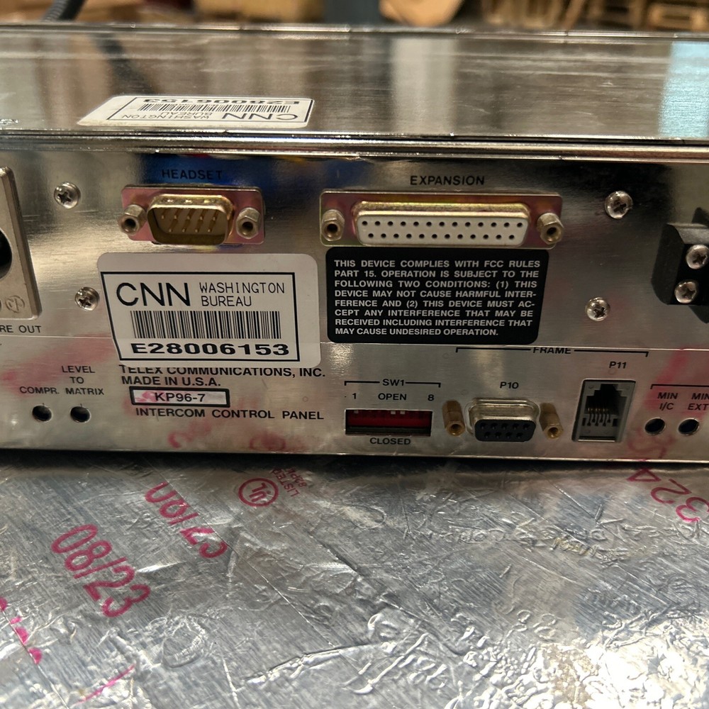 RTS by Telex Matrix Intercom System KP96-7 Intercom Control Panel