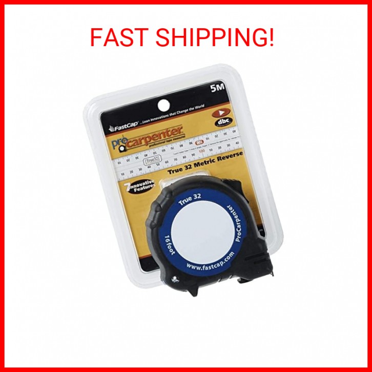 FastCap ProCarpenter True32 Metric Reverse Measuring Tape - Ideal for Profession