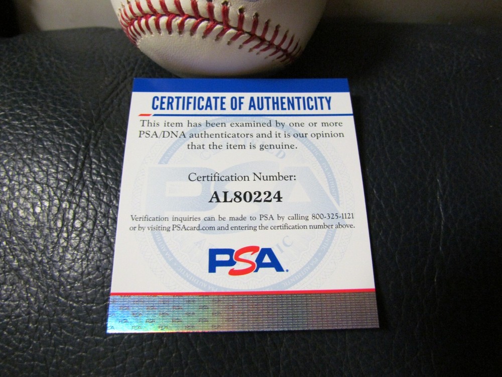 Tom Garzelanny Signed Baseball PSA Certified