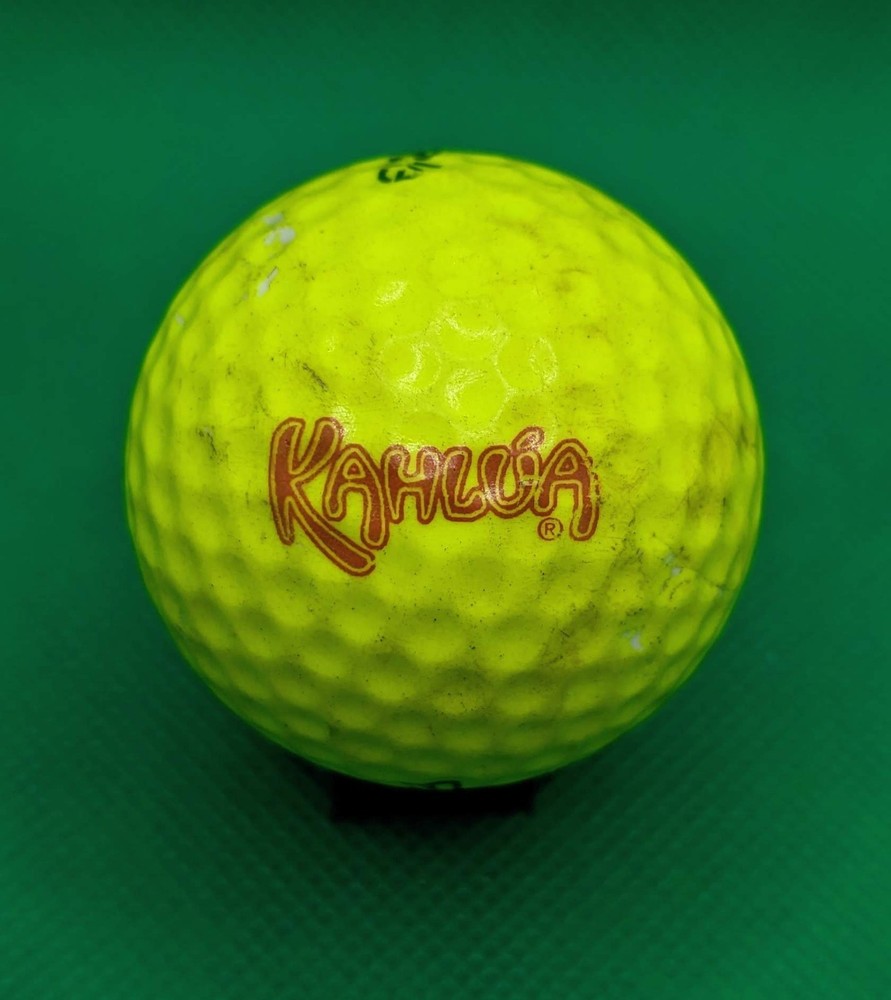 Yellow Kahlua Coffee Liqueur logo golf ball - Alcohol