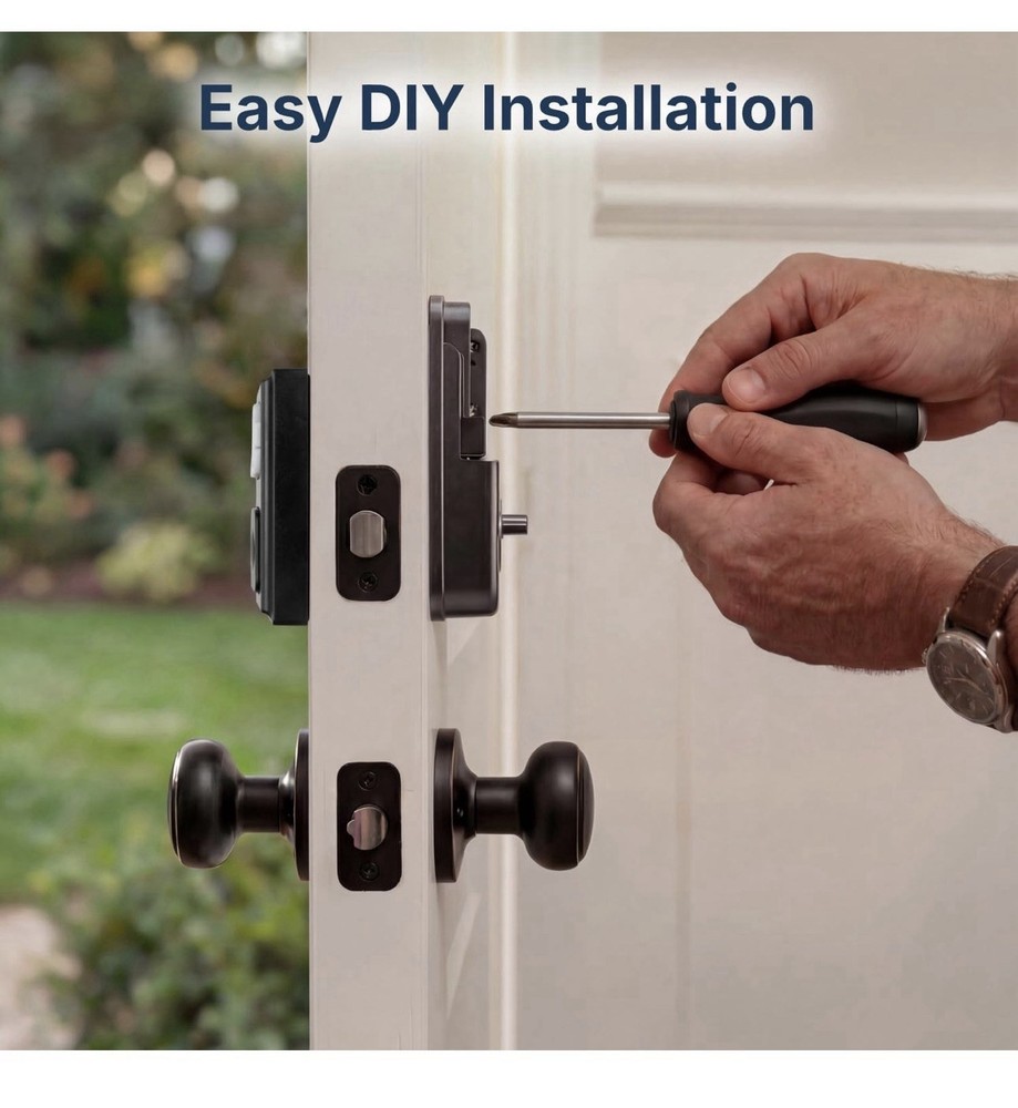 Keyless Entry Door Lock Electronic Deadbolt 200 Codes Auto Lock Smart Lock