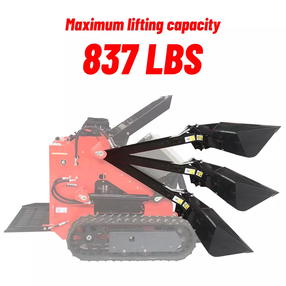 Motooltech Mini Track Skid Steer Loader 23 HP RATO Engine EPA Electric Start