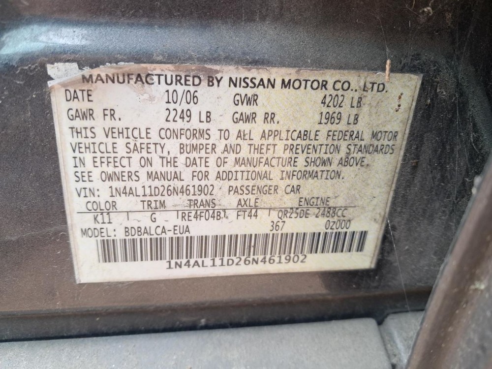 ALTIMA 2006 Glove Box 5001900