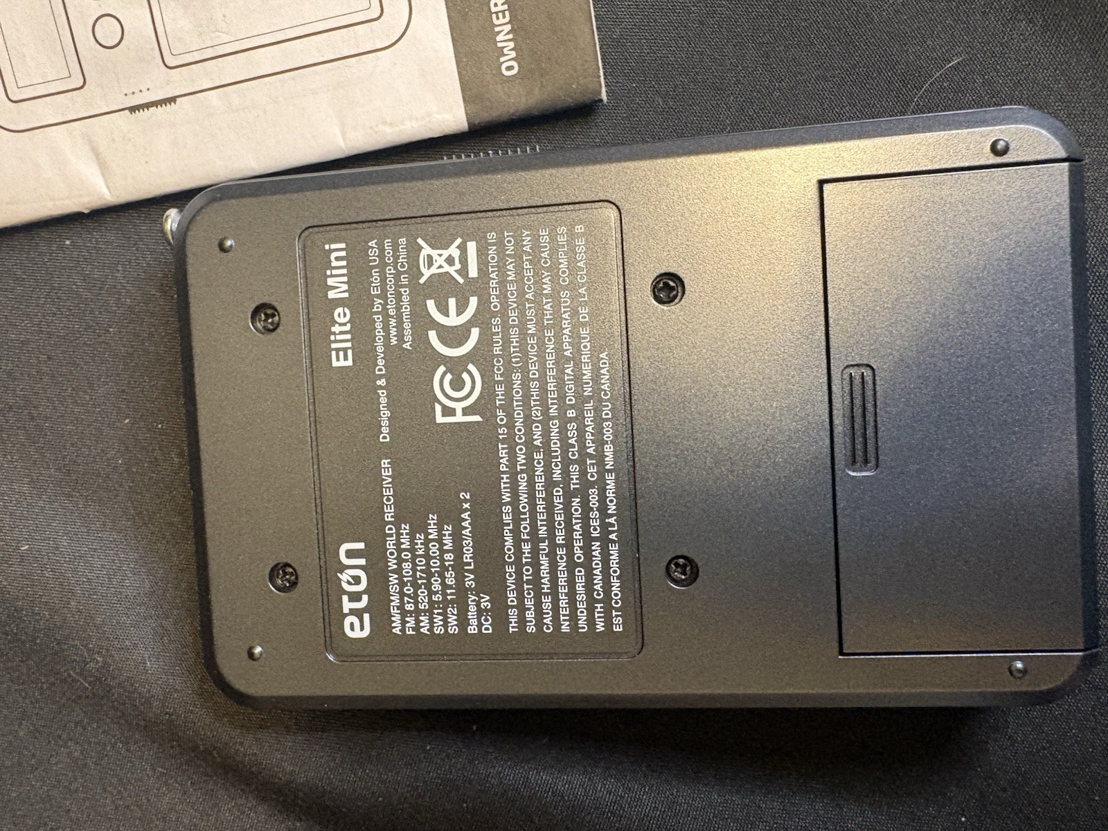 Eton Mini Grundig Edition AM/FM/SW Shortwave Radio W/leather Cover