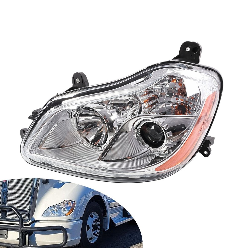 Left&Right Headlight Assembly Halogen For Kenworth T680 2013-2021 Pair