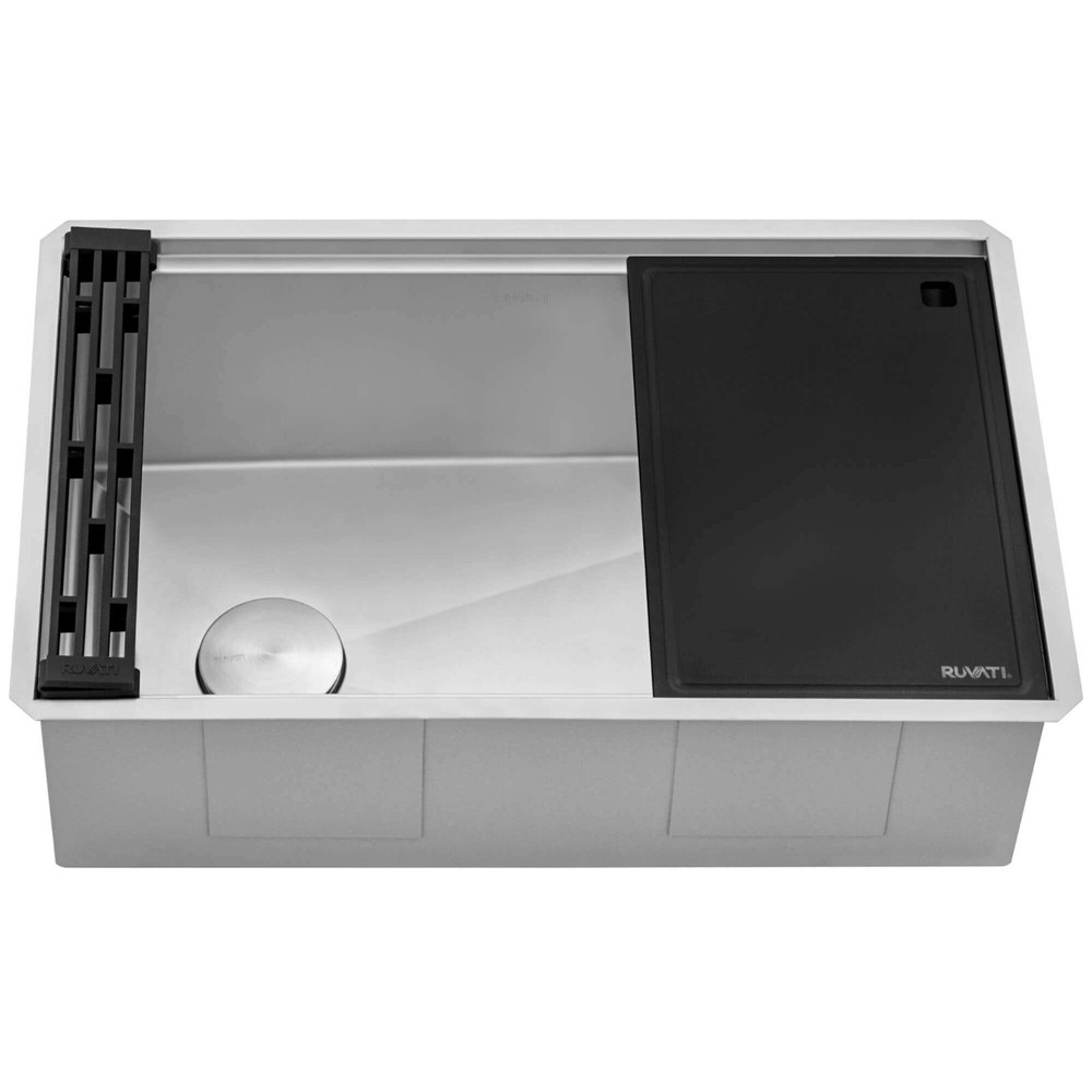 Ruvati 27" Workstation Slope Bottom Offset Drain Undermount – RVH8573