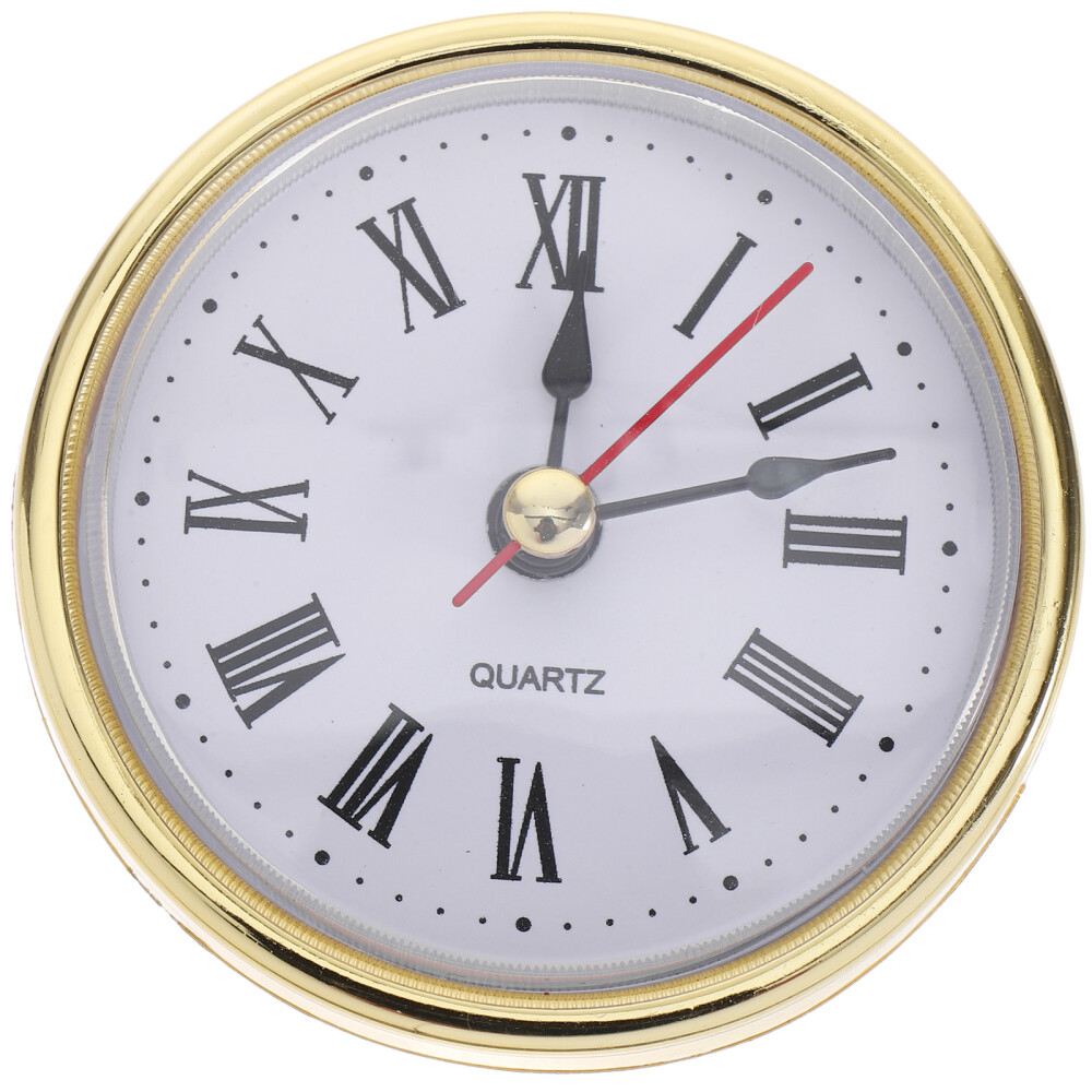 Clock Insert DIY Round Head Roman Number Inlaid Head with Clock Movement