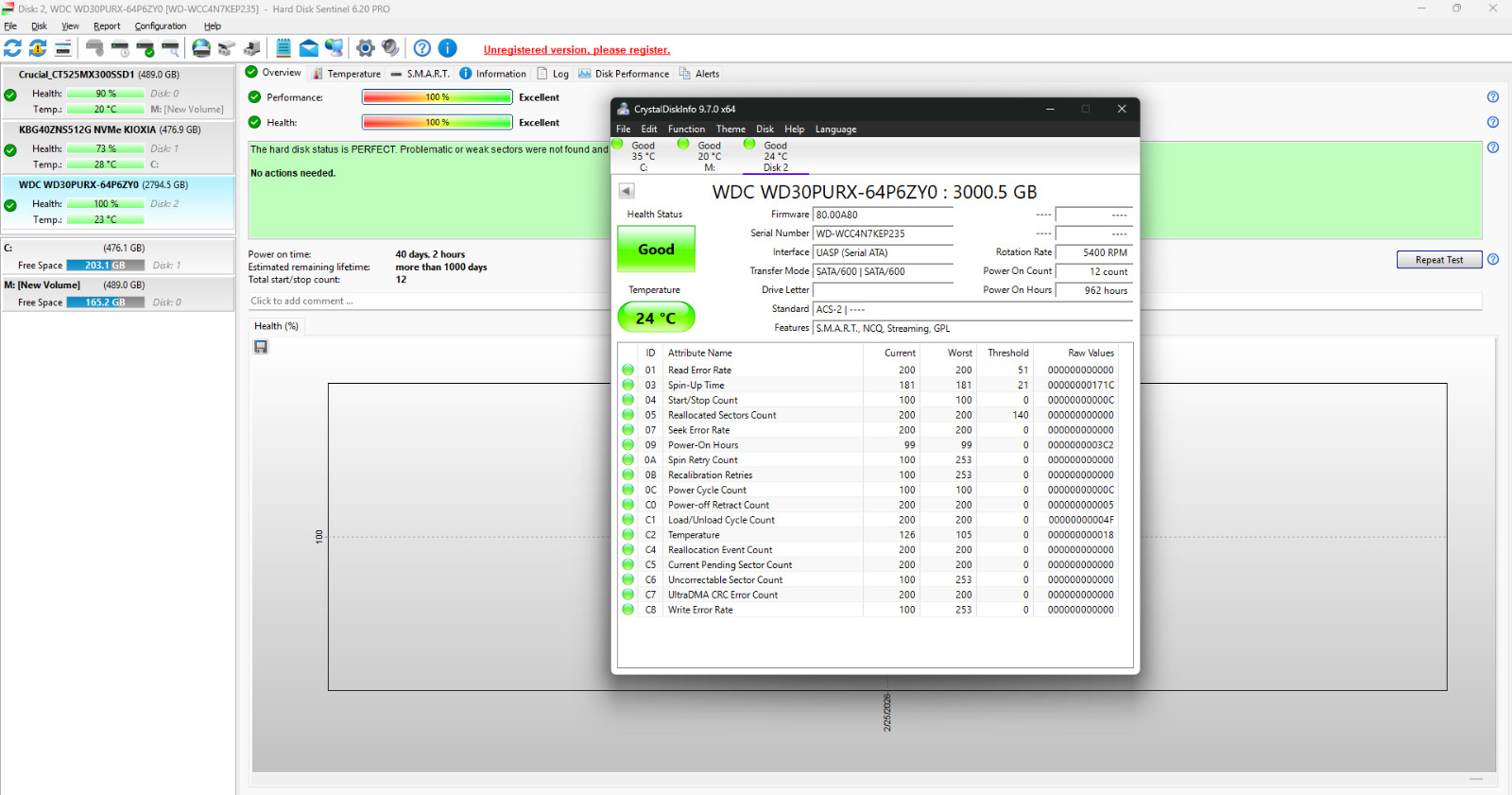Western Digital WD30PURX 3TB WD Purple Surveillance WD30PURX-64P6ZY0 & 85GU6Y0