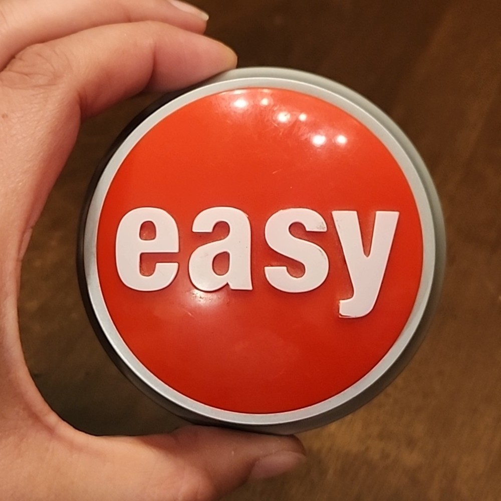 Staples EASY Button Red and Gray That Was Easy Working