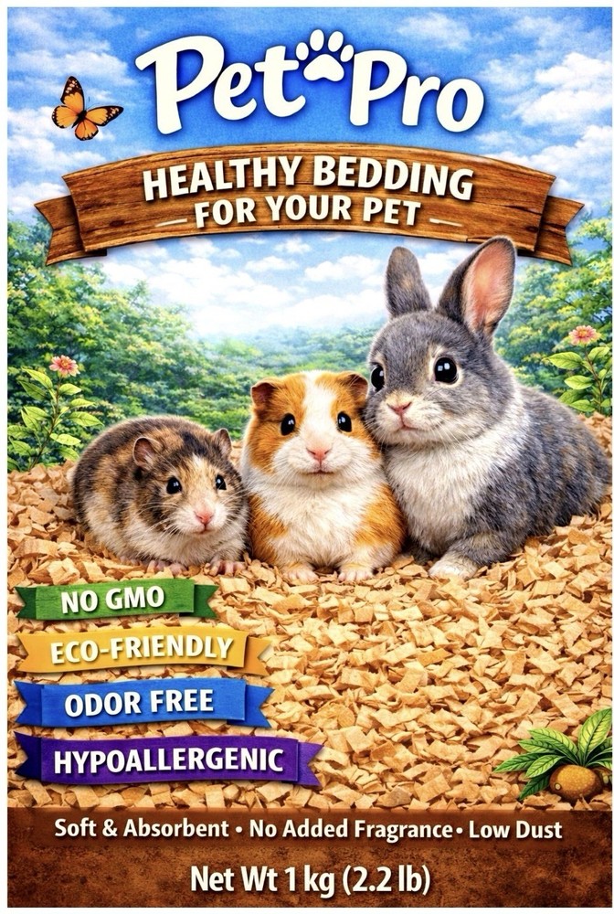 PetPro Paper Bedding for Small Animals Eco Friendly Odor Free 2.2 lb