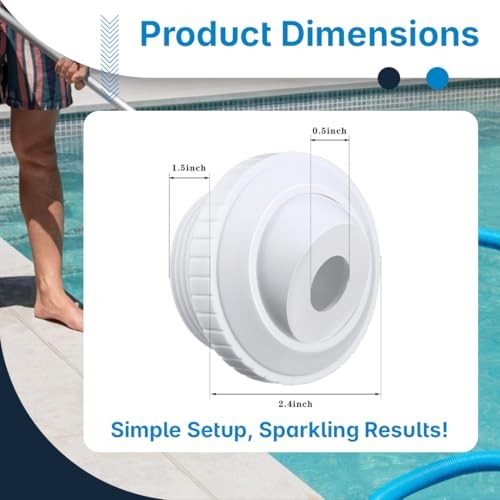 Southeastern 5 Pack Pool Spa Eyeball Jet 1/2" Opening 1.5" Threaded Adjustable