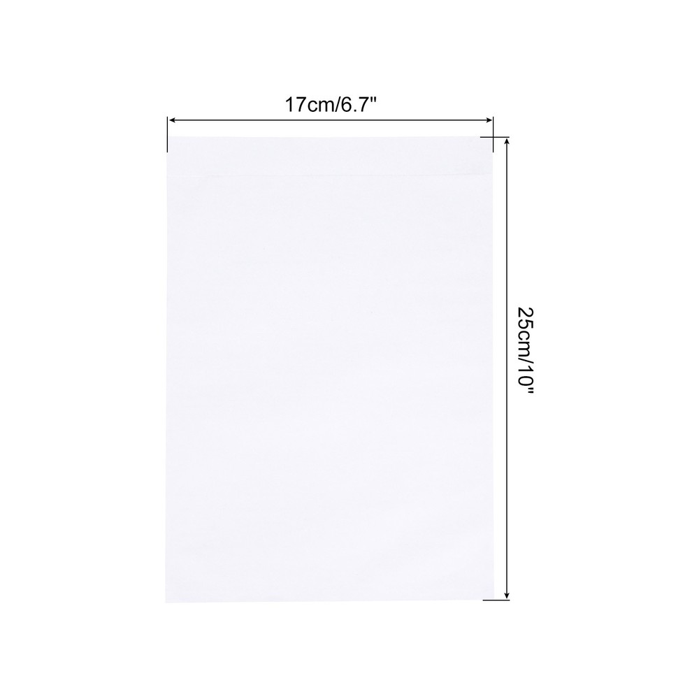 6.7x10" Clear Packing List Envelope, 50 Pcs Side Loading Invoice Pouch Sleeves