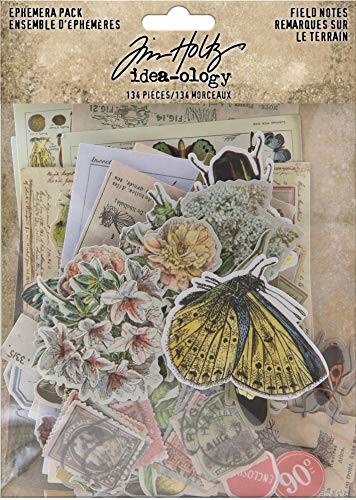 Tim Holtz Idea-Ology 2020 Field Notes Ephemera Pack & Field Notes Snippets Pa...