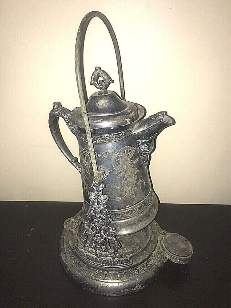 Antique Victorian Era Hartford Silver Plate Water Server