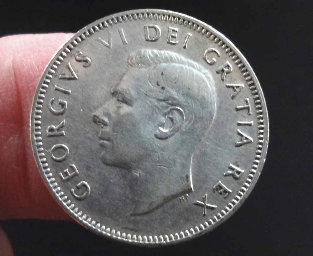 Canada 1951 .25 Cents Silver Coin