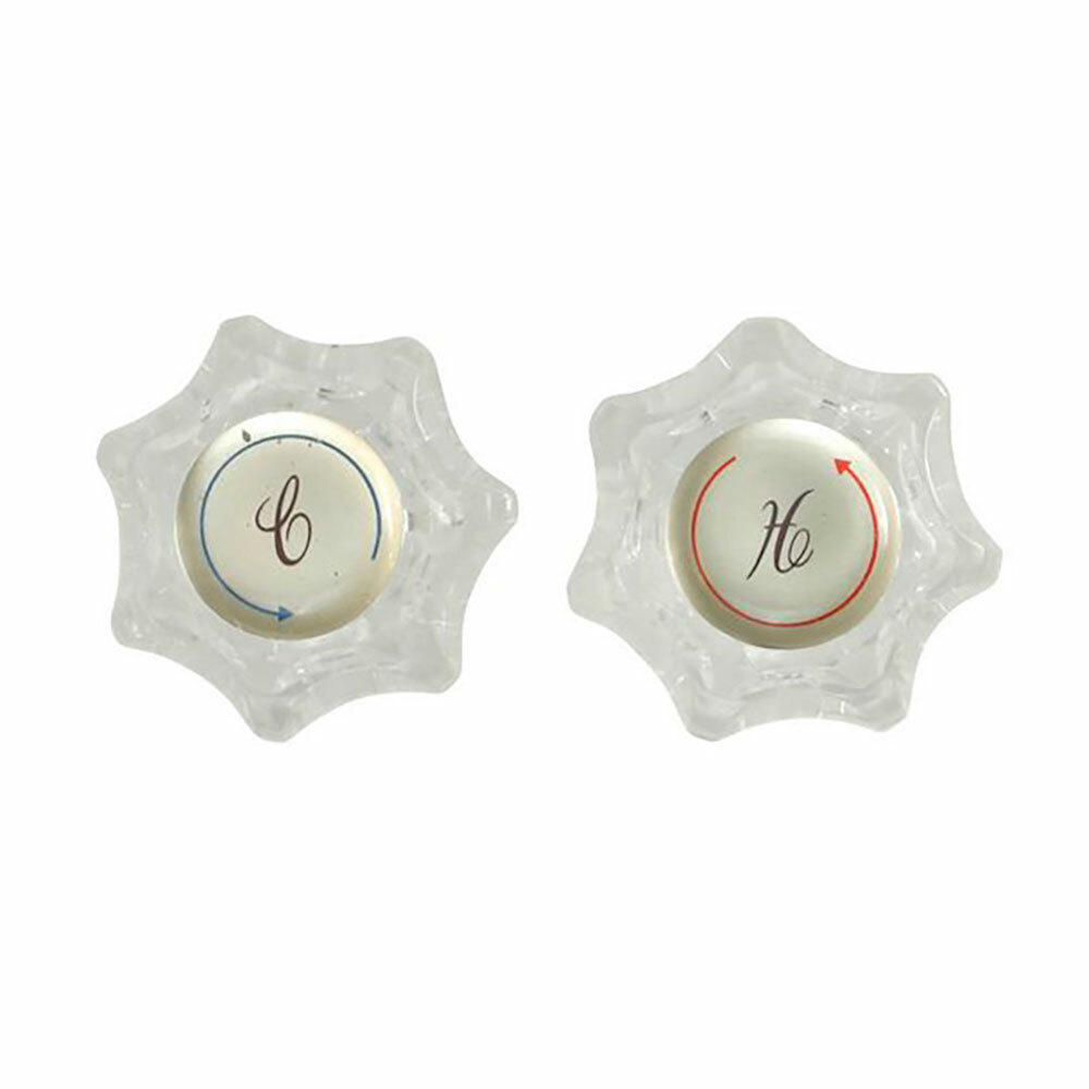 Complete Faucet Rebuild Trim Kit for Delta Faucets Acrylic 2 Handles Hot/Cold