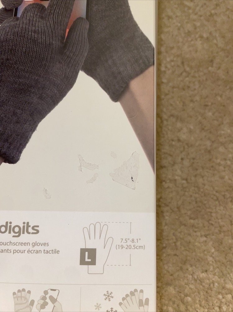 Moshi Digits Touch Screen Gloves ( L) - Dark Gray