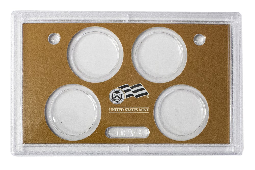 Empty Plastic Lens with Brown Type A Insert Holds 4 small dollars, 5 Pack