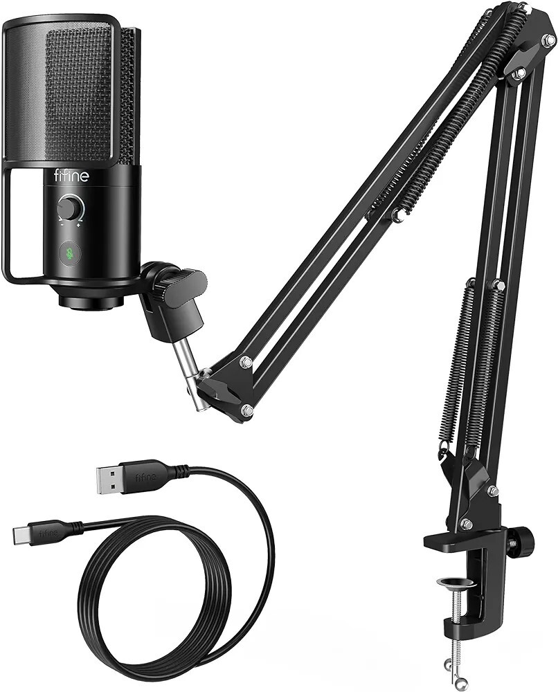 FIFINE USB Podcast Microphone PC Computer Condenser. Plug & Play T669-pro 1