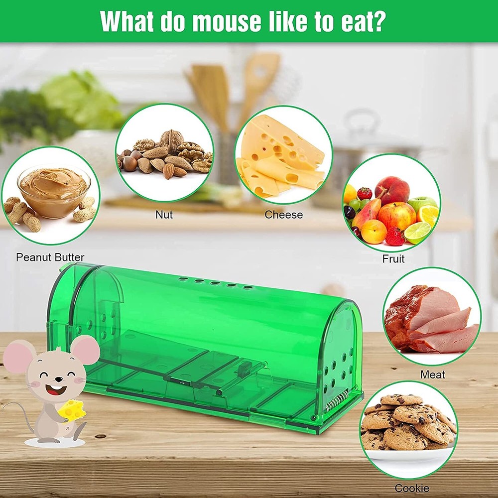 Humane Mouse Traps - 2 Pcs- Live Catch and Release green US Fast Ship