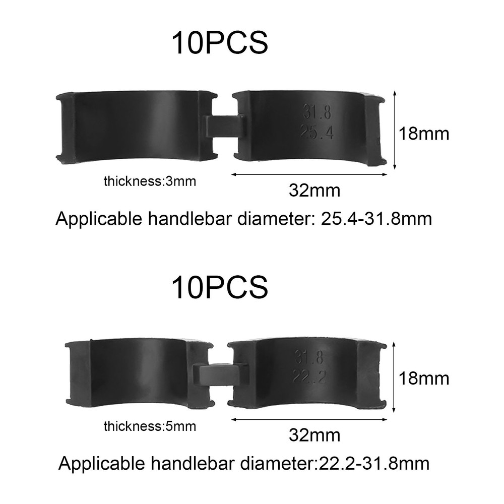 Bicycle Handlebar Stabilizing Gaskets Ideal for Various Accessories Use