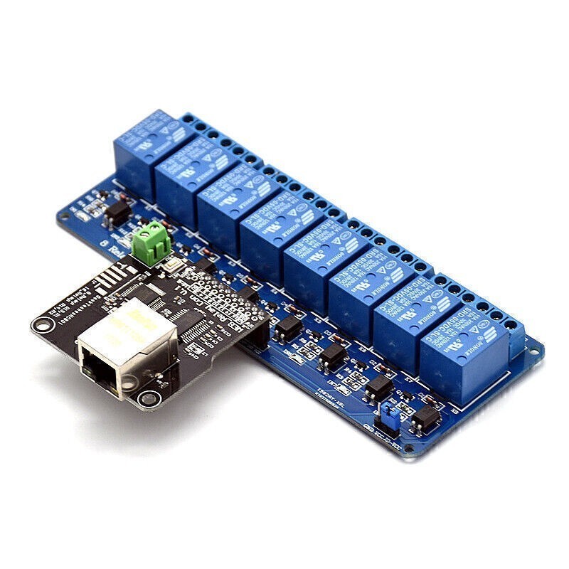 Ethernet Control Module With 8 CHs Relay Board For LAN WAN WEB Server RJ45