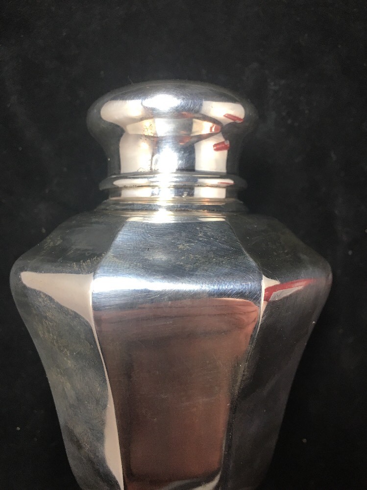 Sterling Silver Tea Caddy Octagonal Form Reed & Barton