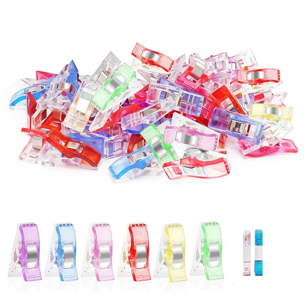 Multipurpose Sewing Clips - Colorful Quilting Clips for Craft Projects
