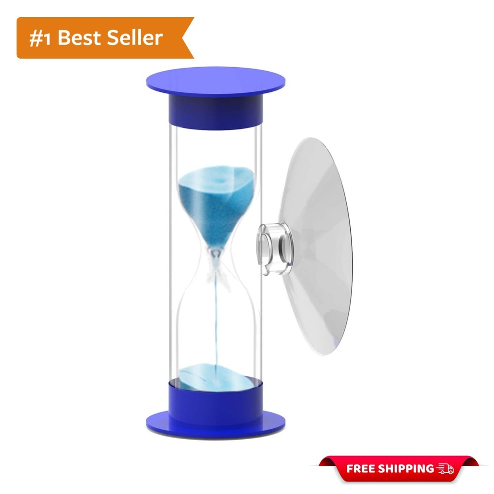 Durable 3-Minute Hourglass Timer with Suction Base - Perfect for Classroom Use
