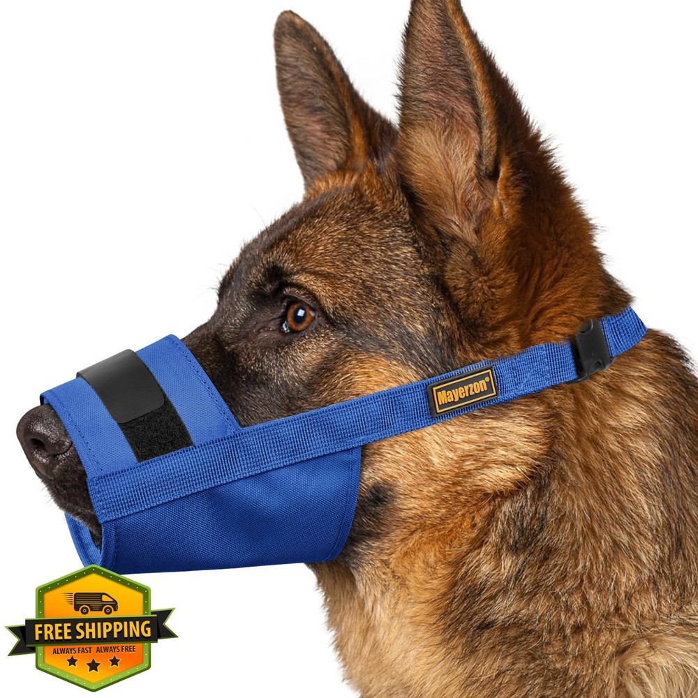 Mayerzon Dog Muzzle Blue L Large Medium Small Soft Adjustable