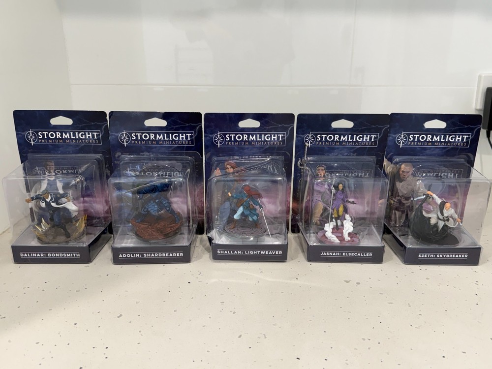 Stormlight Premium Miniatures Dalinar / Adolin / Jasnah / Shallan / Szeth BNIB