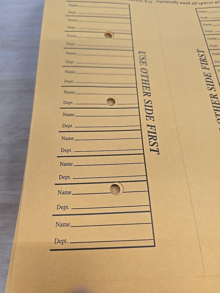 Interoffice Envelope Kraft, String Seal, Printed both Side, 12 x 16 95 pack