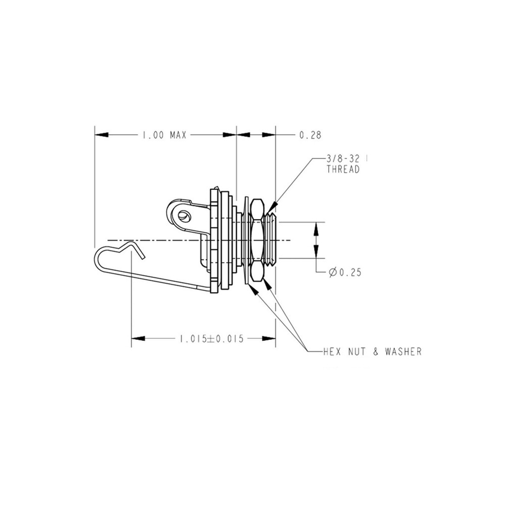 3/8" / 32 SAE 1/4" Output Jack Excellent Quality