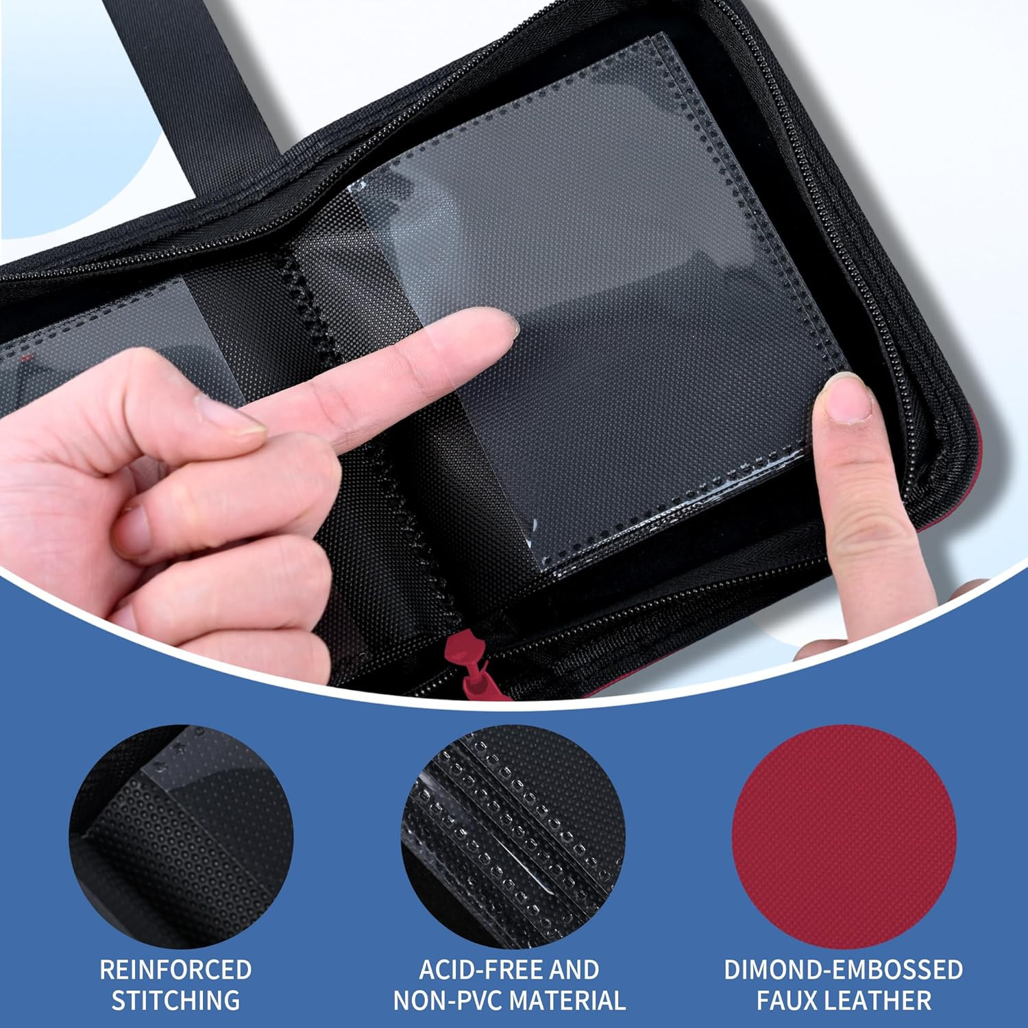 1 Pocket Toploader Binder 40 Pockets One Pocket Mini Trading Card Album,Diamond