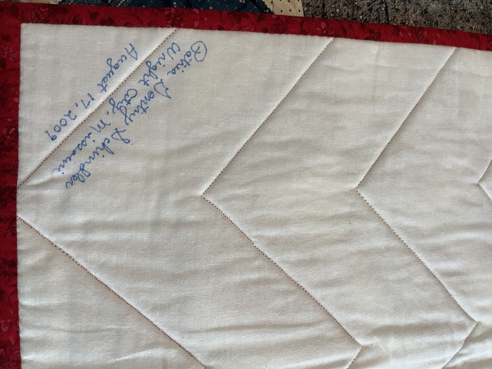 Handmade Quilt American Flag Patchwork