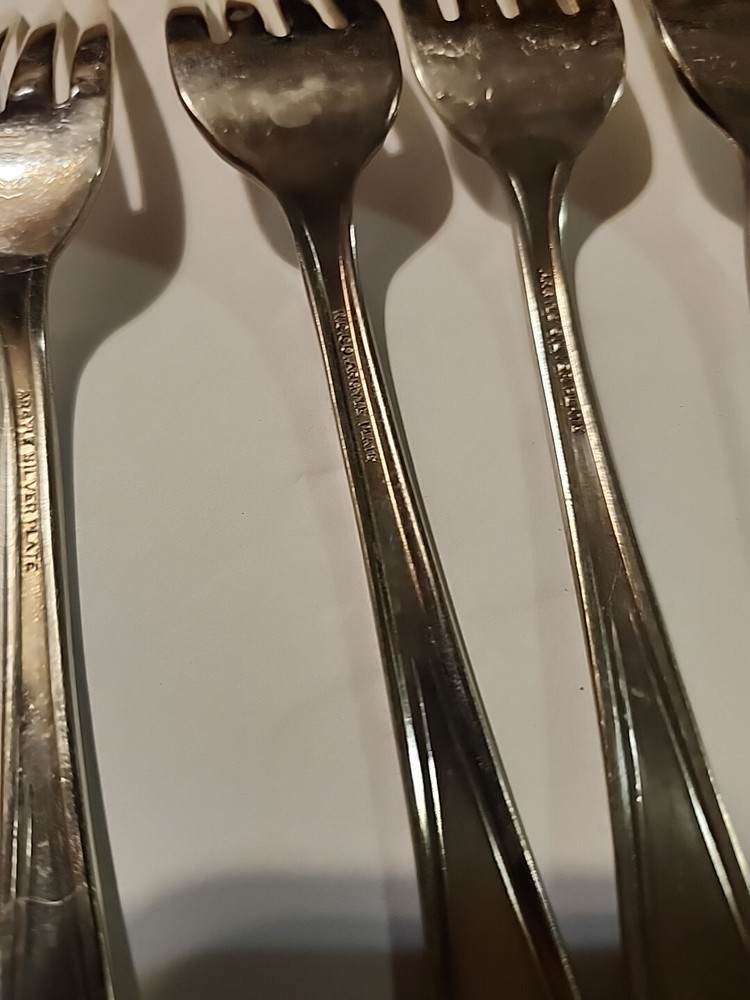 4 R.C.CO. Argyle plate Flatware Pcs Salad Fork RCCO