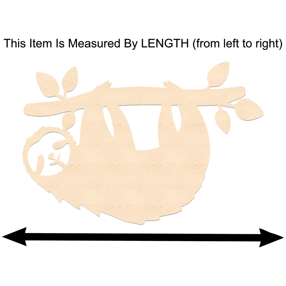 Sloth Cutout-Unfinished Sloth Shape