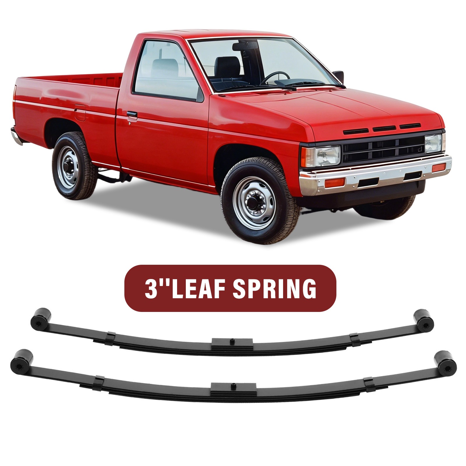 3'' Lowering Leaf Spring Set w/ Bushing For 1983-1997 Nissan 720 D21 Hardbody