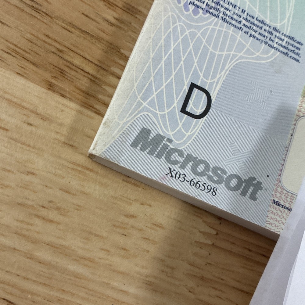 Getting Started Microsoft Windows 98 Manual & Product Key