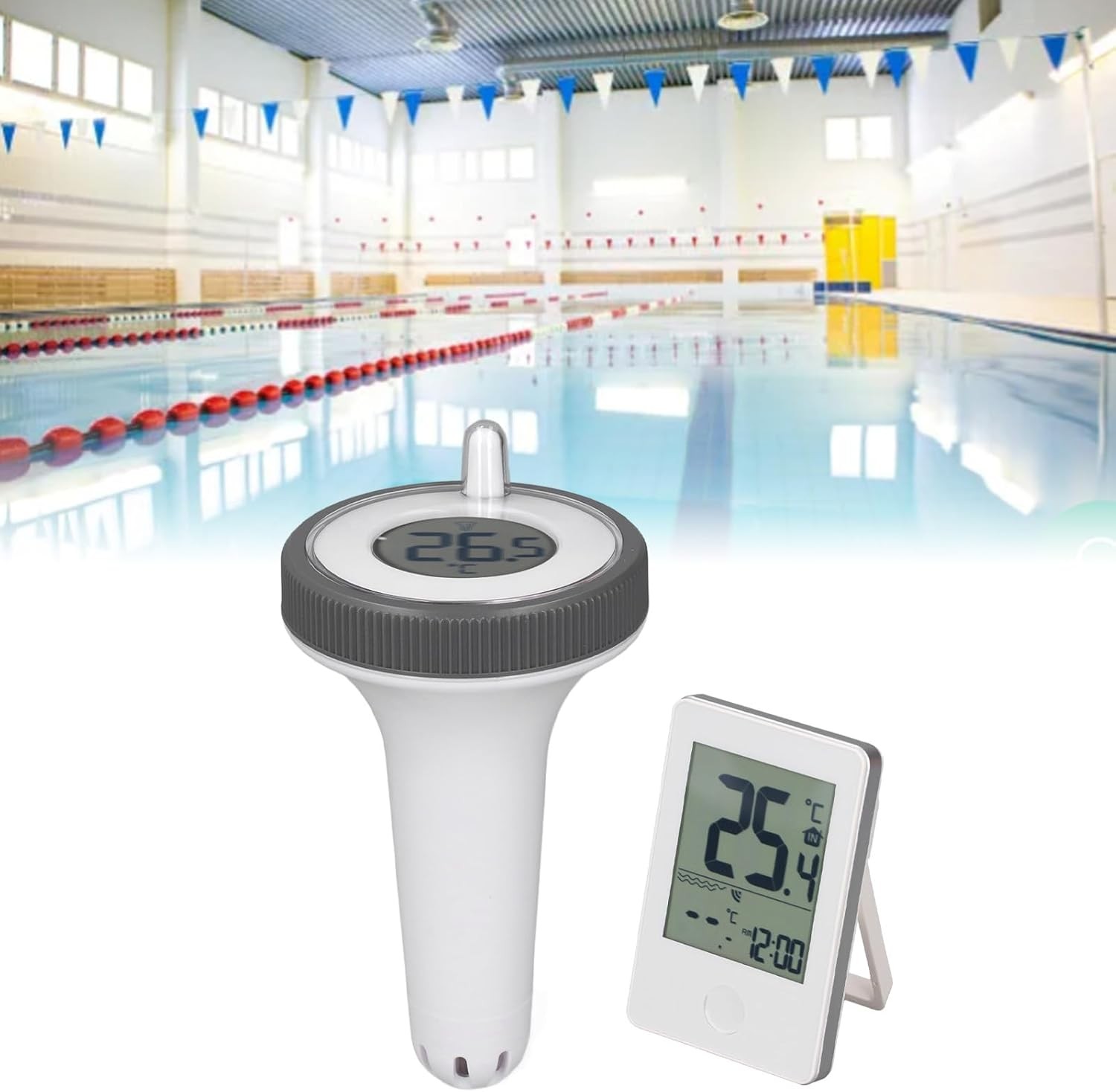 Wireless Floating Pool Thermometer Digital Monitor for Swimming Pool FJ3351A