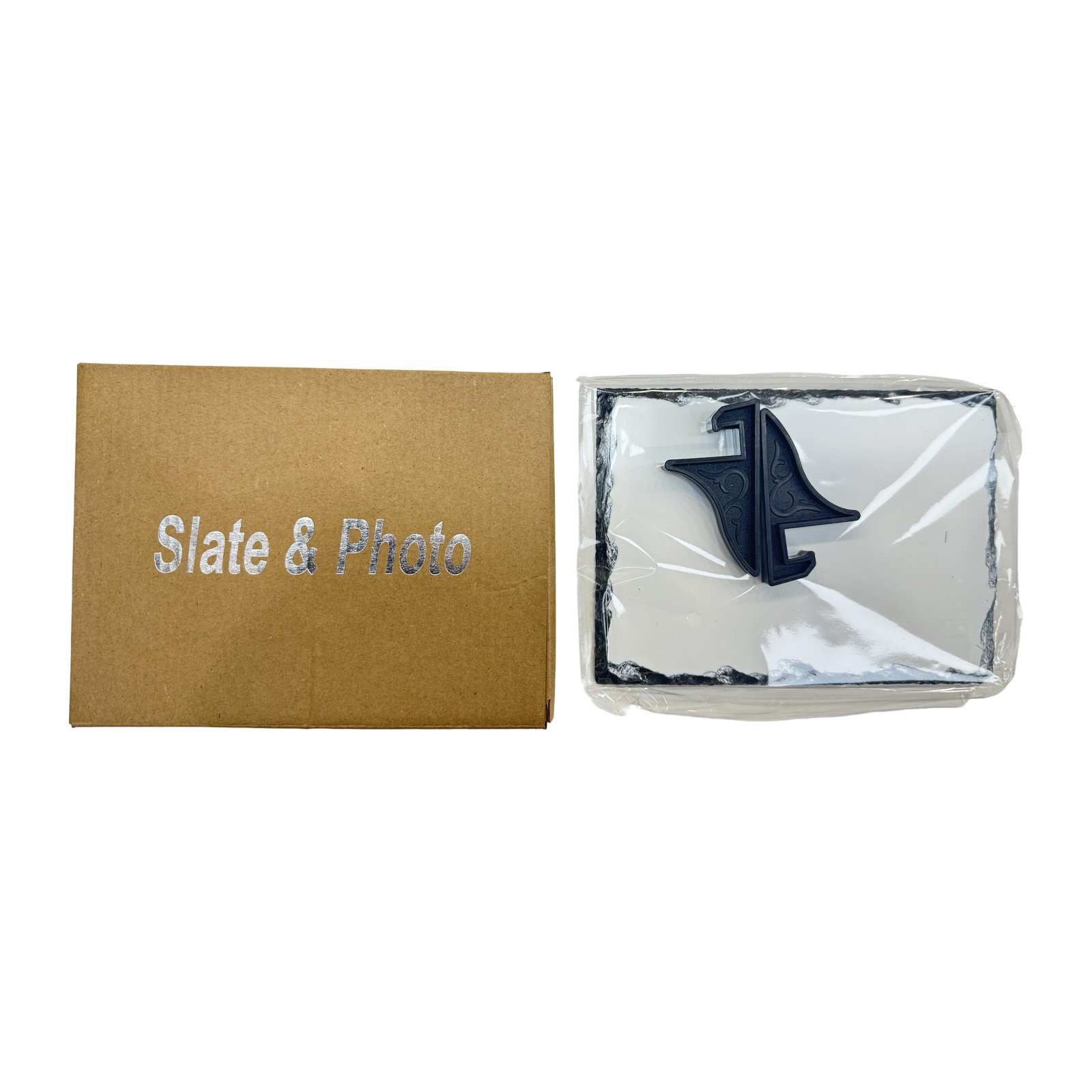 20pcs 7.87" x 7.87" Square Sublimation Photo Slate Rock Stone Photo Frame Gloss