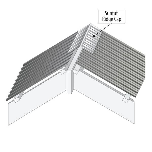4 ft. White Opal Polycarbonate Ridge Cap - Strong & Flexible NEW