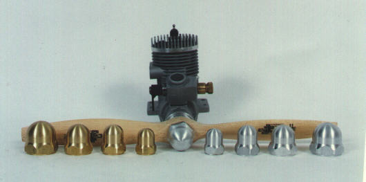 1/4x28 thread - 3/4" hex Brass engine spinner nut from MECOA K&B #924-303