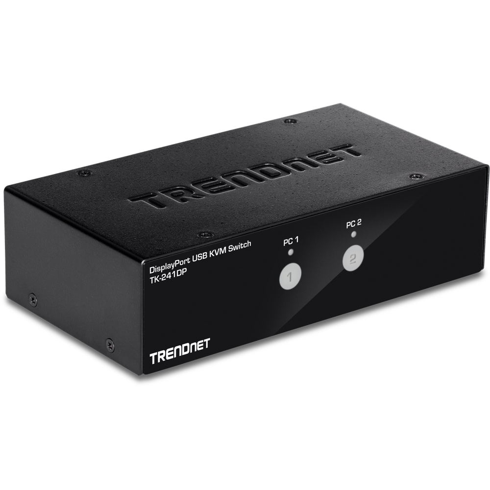 TRENDnet TK-241DP, 2-Port DisplayPort KVM Switch,